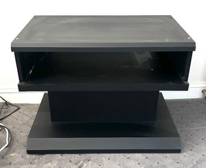 lot 46 image: Sleek Black Modern Style TV Stand