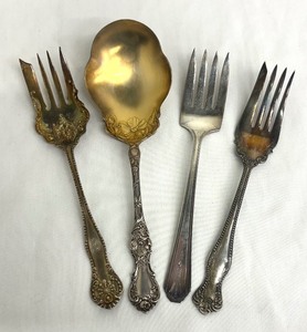 lot 124A image: Silver Plated Vintage Serving Utensils