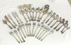 lot 131A image: Variety of Vintage Silver Plated Flatware and More