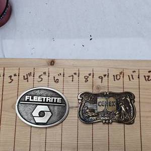 lot 65 image: Cenex and FleetRite Belt Buckles
