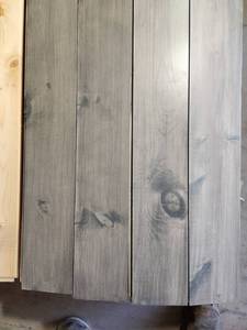 1x6x8 endmatched light gray ship lap with 1x4x8 matching trim
