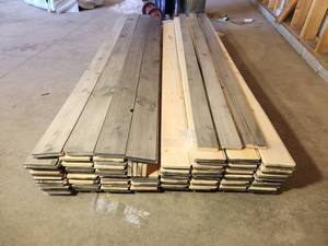 1x6x8 endmatched light gray ship lap with 1x4x8 matching trim