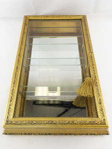 lot 11 image: HORCHOW CREAZIONI ARTISTICHE Gold Tone Decorative Wall Mounted Display Cabinet