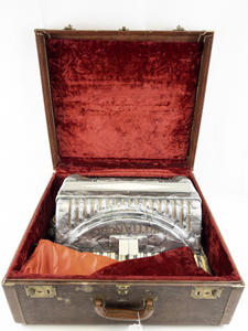 lot 13 image: TITANO 41120 Piano Accordion with Mother of Pearl Accents - (marked Standard 4611)