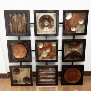 lot 49 image: Large Spice Orbit Metal Wall Plaque by Kirkland