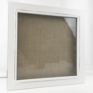 lot 54 image: 16 Nicole Miller White Farmhouse Square Shadow Box