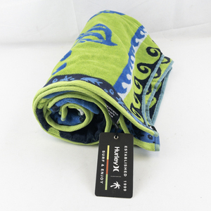 lot 92 image: Hurley Green & Blue Towel - New with Tags