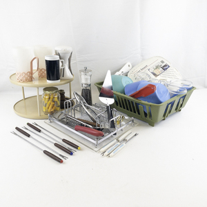 lot 96 image: Large Kitchen Lot - Utensils, Bowls, Drying Racks & More