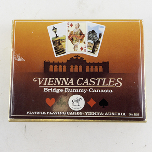 lot 138 image: Vintage Two Sets of Playing Cards. Bridge, Rummy, Canasta.