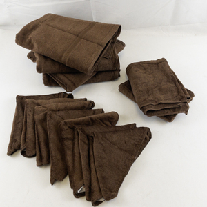 lot 151 image: Set of 12 Brown Towels - Towels, Rags, & Hand Towels -Never Used