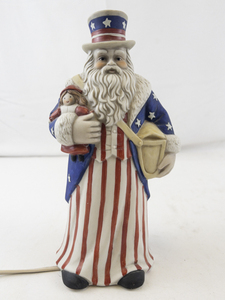 lot 173 image: 1987 Patriotic Light Up Santa Figure. -Working
