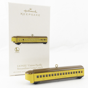 lot 192 image: Lionel Christmas Train Collection Union Pacific Streamliner Long Coach Ornament
