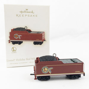 lot 198 image: Lionel Christmas Train Collection Holiday Red Mikado Tender Ornament