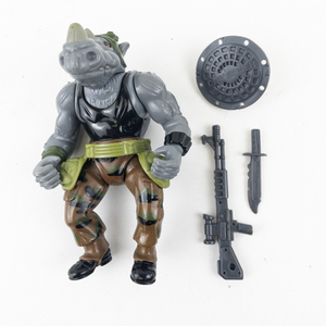 lot 217 image: PLAYMATES Toys TMNT 1988 Rocksteady Complete