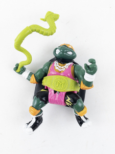 lot 219 image: TMNT Shell Slammin Mike Action Figure 1991 Sewer Sports Collection by Toyline - Completed