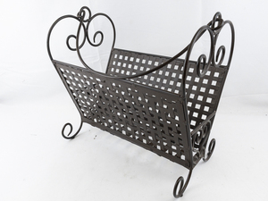 lot 234 image: Vintage 20th Century French Market Inspired Banded Lattice Iron Stand