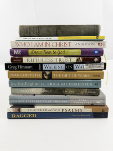 lot 275 image: Set of 12 Christian Book Lot - Together with God Psalms, Ragged, Who I am In Christ, and More