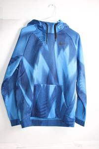 lot 104 image: Nike Dri-FIT Blue Graphic Hoodie - Size Large