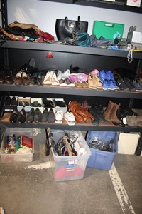 lot 111 image: Mixed Lot of Handbags, Shoes, and Nail Drill Machine