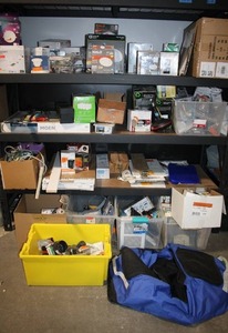 lot 115 image: Assorted Household and Tools Collection Including Mirrors, Heaters, and Hand Tools