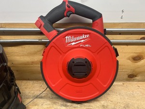 MILWAUKEE M18 FUEL 18V Lithium-Ion Cordless Angler Pulling Fish Tape Powered Base (Tool-Only)(Model 2873-20) with 3 Extra Cartridges (240' x 1/8")