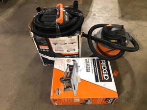 lot 16 image: Lot of Assorted Ridgid  Power Tool Items Various Models and Conditions Customer Returns See Pictures