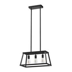 lot 8 image: Feit Electric Katalyst 60-Watt 3-Light Matte Black Modern Adjustable CCT and 3-Light Modes Integrated LED Chandelier Light Customer Returns See Pictures