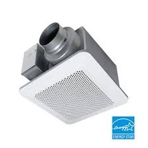 lot 38 image: Panasonic Whisper Choice Auto DC Pick-A-Flow 80110 CFM Ceiling Bathroom Exhaust Fan with Humidity Sense and Flex-Z Fast Bracket Customer Returns See Pictures