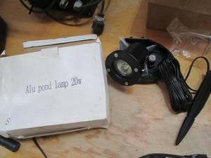 lot 58 image: (1) Submersible Alu pond lamp 20W...