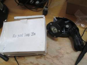 lot 59 image: (1) Submersible Alu pond lamp 20W...