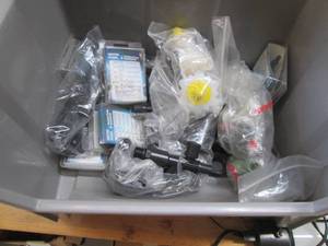 lot 78 image: Stackable organizer containing foun...