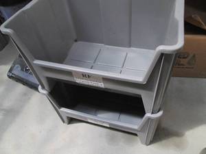 lot 113 image: (2) Stackable organizers...