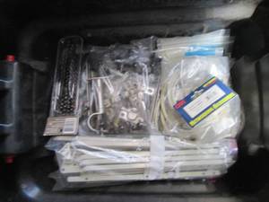 lot 115 image: Covered tote of Misc drawer slides,...