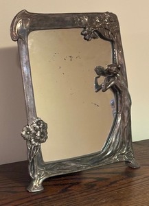 lot 12 image: Gorgeous Art Nouveau Vanity Mirror
