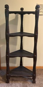lot 44 image: Vintage Four Tier Corner Shelf