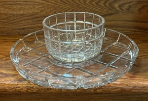 lot 76 image: Tuscany Collection Glass Serving Platter with Bowl