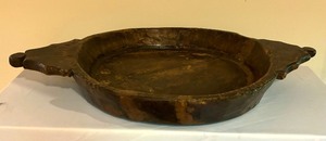 lot 181 image: Primitive Style Wooden Centerpiece Decorative Bowl by World Market