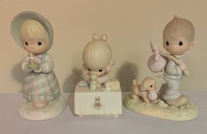 lot 186 image: Precious Moments Figurines including My Happiness, You Cant Run Away from God and December