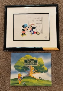 lot 198 image: Mickeys Surprise Disney Cel and Sealed Poohs Grand Adventure Exclusive Lithograph Portfolio