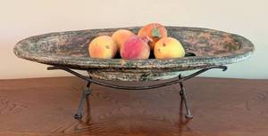 lot 93 image: Large Decorative Pottery Centerpiece Bowl