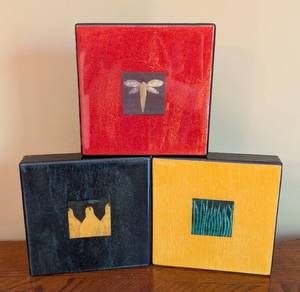 lot 99 image: Three Small Lara Moore Lacquered Prints
