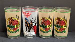 lot 203 image: Vintage Kentucky Derby Tumblers