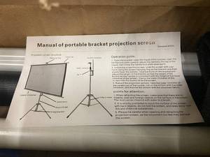lot 2 image: Portable Bracket Projection Screen with Stand