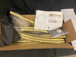 lot 13 image: Gold Metal Arch Frame Kit with Assembly Instructions