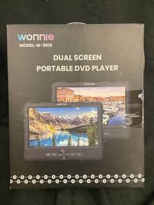 lot 14 image: Wonnie Dual Screen Portable DVD Player Model W-3015