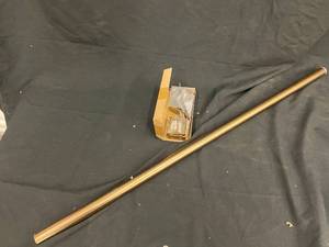lot 15 image: Set of Adjustable Brass Curtain Rods 6-72 Inches
