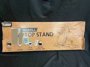 lot 36 image: 3J Group Treadmill Laptop Stand with Phone Holder and Straps