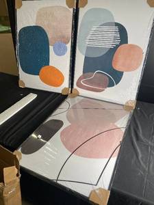 lot 105 image: Set of 3 Unopened Abstract Art Prints