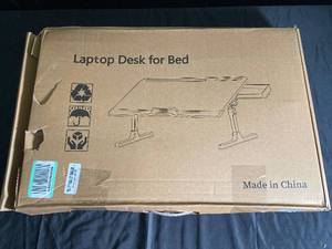 lot 115 image: Grey Adjustable Laptop Desk for Bed