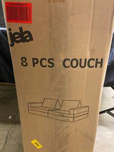 8 Piece Modular Couch Set in Red